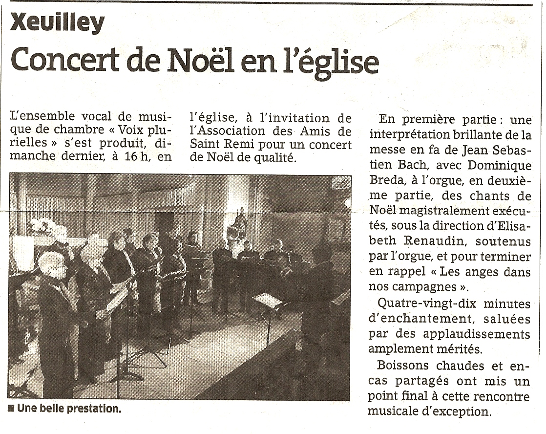 Concert de Noël, Xeuilley