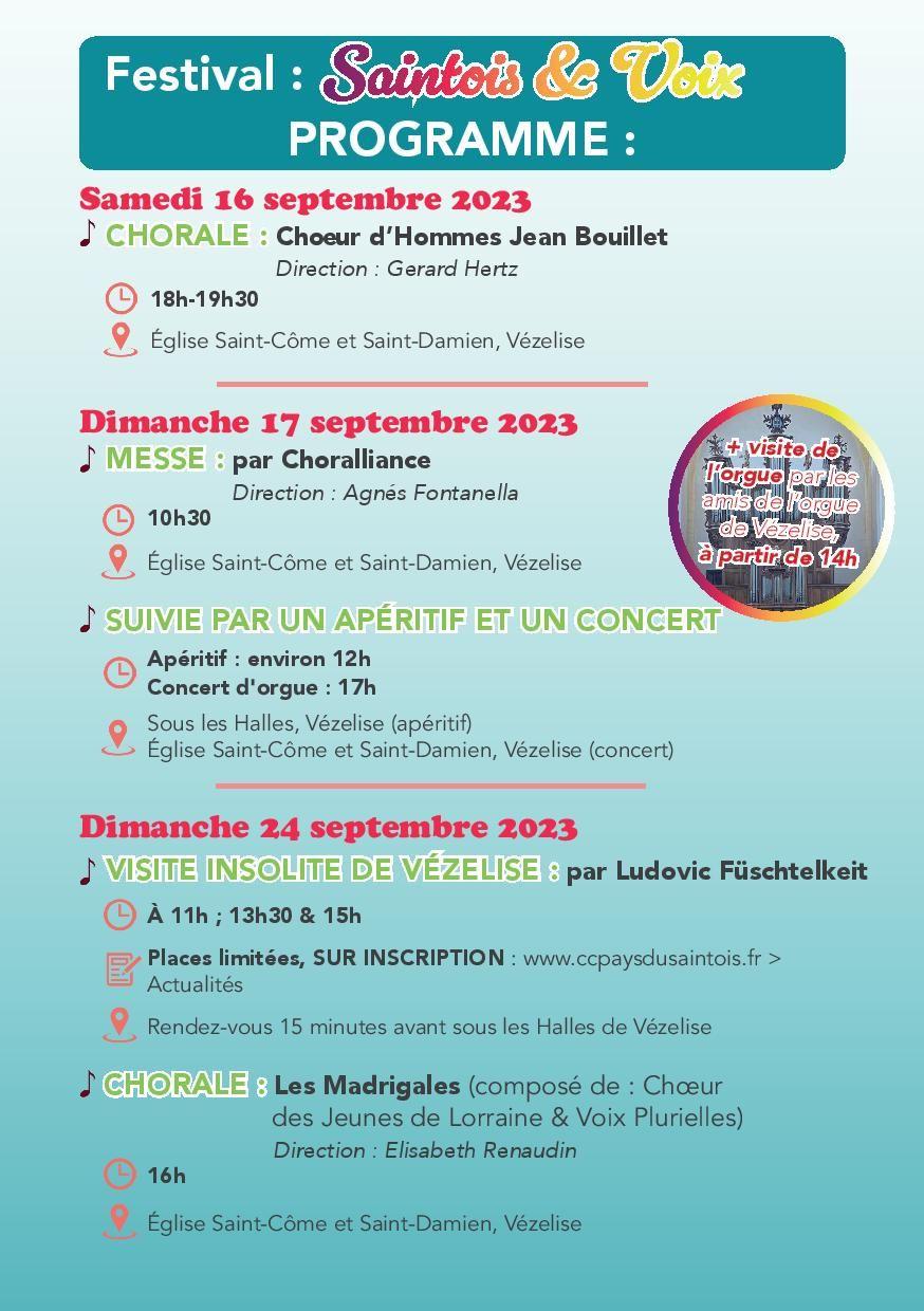 Programme saintois voix